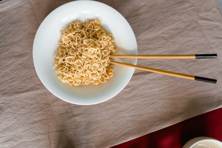 Instant Noodles in Bowl